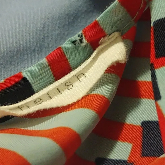 Cherish High-Low Midi Dress, Sleeveless, Red/Gray L - Picture 8 of 8